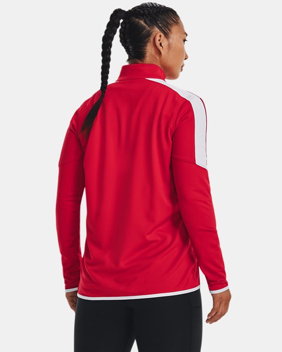 Women's UA Rival Knit Jacket, Red, pdpMainDesktop image number 2